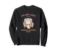 Gato esponjoso, no soy perezoso, modo de ahorro de ingestión, té Boba de burbujas Sudadera