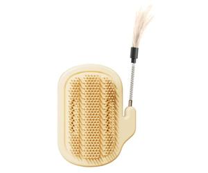 Gato Esquina Scratch para pared | Peine de masaje para el techo de la pared, masaje de cepillo, protector para perros de conejo, sofá, mesa de interior, estructura de apoyo instinto: combina un pincel