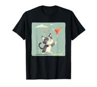 Gato Estimulante Mosca Estilo Cometas para un día Alegre Camiseta