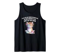 Gato, estoy en una edad en la que al día siguiente mi cuerpo me susurra Camiseta sin Mangas