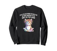 Gato, estoy en una edad en la que al día siguiente mi cuerpo me susurra Sudadera