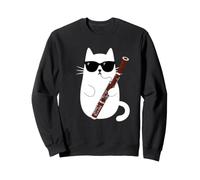 Gato Fagot Músico Divertido Orquesta Banda Música Clásica Sudadera