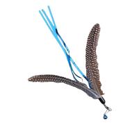 Gato Feather Toy, Interactive Kitten Teaser Wand, 11,42 x 7,09 in Rotating Windmill Head Attachment, Engaging Pet Ejercise Toy for Study Room, Bedroom, Livingroom Play