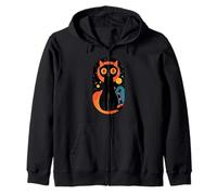 Gato Felino Animal Mascota Gatito Bruja Místico Sudadera con Capucha