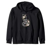 Gato Floral Chase Your Dreams Sudadera con Capucha