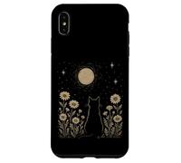 Gato Floral y Luna para Hombres, Mujeres y niños Carcasa para iPhone XS MAX