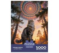 Gato Forestal Noruego 1000 Piezas Rompecabezas Juego EduGatoivo Clásico Puzzle Desafío De Color para Regalos De Viaje, Presente 70x50cm/1000pcs