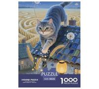 Gato Forestal Noruego 1000 Piezas Rompecabezas Juego EduGatoivo Creativo Puzzle Juego De Desafío Único para Adultos Y Niños 38x26cm/1000pcs