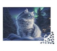 Gato Forestal Noruego Rompecabezas De 1000 Piezas para Adultos Rompecabezas De Madera para Adultos Rompecabezas De 1000 Piezas, Juego De Rompecabezas, Decoración del Hogar 1000pcs (75x50cm)