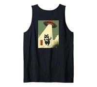Gato Fútbol OVNI Secuestro Arte Japon Camiseta sin Mangas