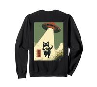 Gato Fútbol OVNI Secuestro Arte Japon Sudadera