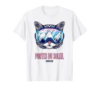 Gato Gafas de esquí de montaña Portes Du Soleil Camiseta