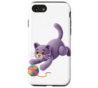 Gato Ganchillo Hilo Tejido a Ganchillo Ganchillera Tejedora Carcasa para iPhone SE (2020) / 7 / 8