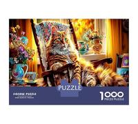 Gato Gigante Puzzles Imposible,desafío para Adultos Animales Juego Educativo 1000 Piezas Obra De Arte De Juego De para Adultos Y Niños 52x38cm/1000pcs