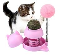 Gato giratorio para lamer - Bola de hierba gatera para gatos, juguete de hierba gatera que se lame en la pared para gatos, seguro y giratorio, juguete para paredes, juguete de bola de hierba gatera