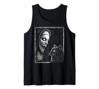Gato Gótico Demonio Monja Espeluznante Oscuro Gótico Chica Oscuro Alt Horror Camiseta sin Mangas