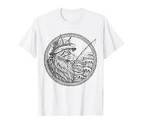 Gato gótico Medieval fantasía Vintage Marco ornamentado Arte Camiseta