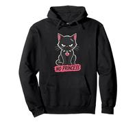 Gato Gotico Oscuro EMO Punk Creepy Rebelde Anti Princesa Sudadera con Capucha