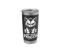 Gato Gotico Oscuro Emo Punk Creepy Rebelde Anti Princesa Vaso térmico de acero inoxidable de doble pared