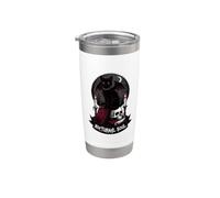 Gato gótico y calavera de alma nocturna Vaso térmico de acero inoxidable de doble pared