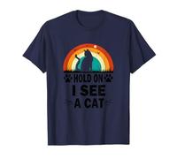 gato gracioso, Espera, veo un gato para amante de los gatos Camiseta