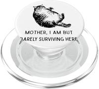Gato Gracioso Humor Gato Gordo Amante Gatos Mamá PopSockets PopGrip para MagSafe
