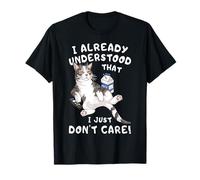 Gato Gracioso Perezoso Ya Entendí No Me Importa Humor Camiseta