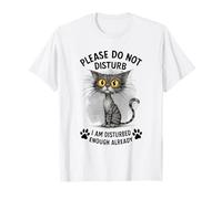 Gato Gracioso ya Molesto Déjame Solo Kitty Camiseta