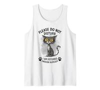 Gato Gracioso ya Molesto Déjame Solo Kitty Camiseta sin Mangas