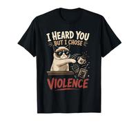 Gato Gruñón Actitud Humor Camiseta