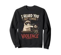 Gato Gruñón Actitud Humor Sudadera