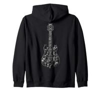 Gato Guitarra Músico Guitarrista Rock'n Roll Music Cat Lover Sudadera con Capucha