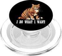 Gato, Hago lo Que Quiero, Gracioso, Gatito sarcástico, Hombres, Mujeres y niños PopSockets PopGrip para MagSafe