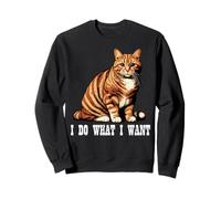 Gato, Hago lo Que Quiero, Gracioso, Gatito sarcástico, Hombres, Mujeres y niños Sudadera