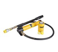 Gato hidráulico 10T, Gato Corto 10T + Juego de Bomba hidráulica Manual Herramienta de Mango de elevación de Acero para reparación de automóviles