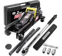 Gato hidráulico 2T incl accesorios llave dinamométrica caja