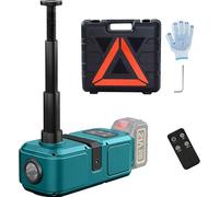 Gato hidráulico 5T, Gato hidráulico Compatible con batería Makita de 18 V | Bomba Inflable y luz LED, 150 - 450 mm, Elevador de Coche para Coche, SUV, sedán, MPV, Cambio de neumáticos