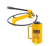 Gato hidráulico con bomba manual, cilindro hueco de un solo efecto para empujar y tirar, solución de elevación resistente