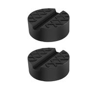 Gato hidráulico de 2 piezas con alfombrilla de goma, gato hidráulico de perfil bajo, juego de gato hidráulico para autocaravana (negro)