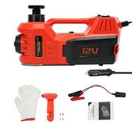 Gato Hidráulico Eléctrico 5T, 12V Gato Eléctrico para Automóvil, Rango de Elevación 15-45 cm, con Inflador de Neumáticos, LED para SUV, Sedanes, Camiones, Cambio de Neumáticos y Reparaciones en Taller