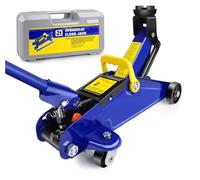 Gato Hidraulico Gato hidráulico para Carro de Suelo 2T con Caja y Marco de Eje 3T, Herramientas de elevación de Acero para Taller de Garaje, 2 uds. Coche(Only Hydraulic Jack)