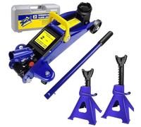 Gato Hidraulico Gato hidráulico para Carro de Suelo 2T con Caja y Marco de Eje 3T, Herramientas de elevación de Acero para Taller de Garaje, 2 uds. Coche(HYD Jack-Jack Brkt)