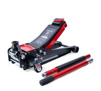 Gato hidráulico profesional de resistencia 2.5T/3T | Válvula de seguridad incorporada para sobrecargas, equipado con rueda de 360° y mango ergonómico antideslizante | Adecuado para vehículos de piso