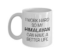 Gato Himalaya: Trabajo Duro Para Que Mi Himalaya Tenga Una Vida Mejor. Tazas Porcelana Taza De Café Cerámica Taza 330Ml Para Hogar Oficina Bebidas