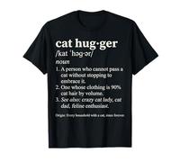 Gato Hugger Definición Divertido Diccionario Estilo Felino Amante Camiseta