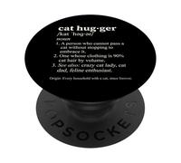 Gato Hugger Definición Divertido Diccionario Estilo Felino Amante PopSockets PopGrip Adhesivo
