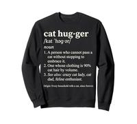 Gato Hugger Definición Divertido Diccionario Estilo Felino Amante Sudadera