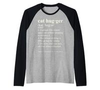 Gato Hugger Diccionario Amante Gato Divertido Definición Felina Camiseta Manga Raglan
