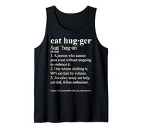 Gato Hugger Diccionario Amante Gato Divertido Definición Felina Camiseta sin Mangas