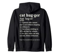 Gato Hugger Diccionario Amante Gato Divertido Definición Felina Sudadera con Capucha